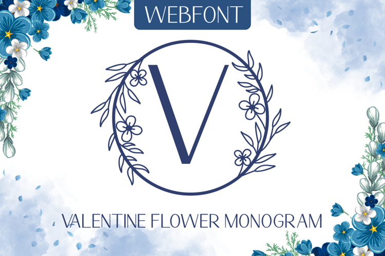 Valentine Flower Monogram