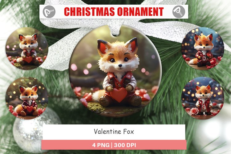 Christmas Ornaments Valentine Fox