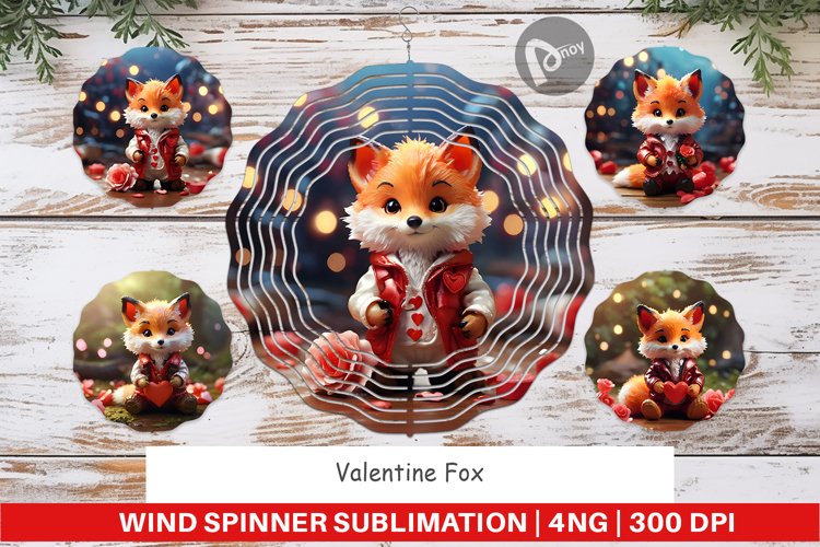 Wind Spinner Valentine Fox