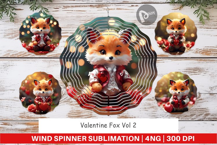 Wind Spinner Valentine Fox
