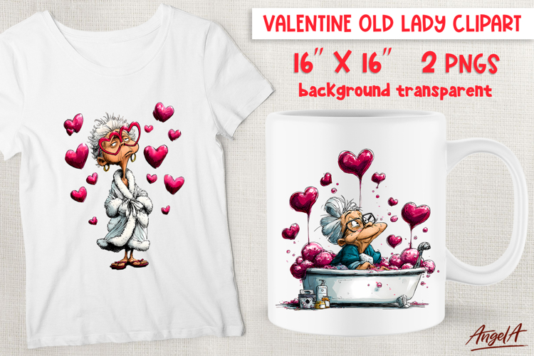 Single Valentine clipart Anti valentine Cute lady bath time