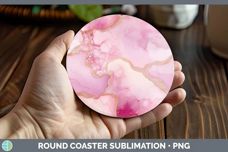 Valentine Geode Round Coaster Sublimation Coaster Designs