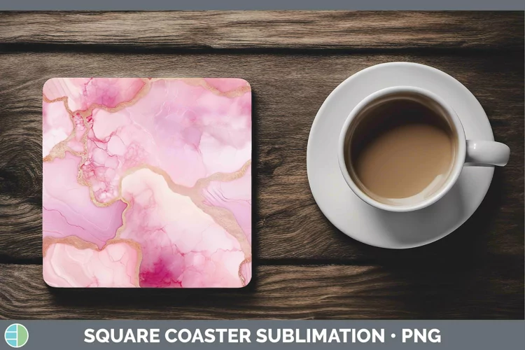 Valentine Geode Square Coaster Sublimation Coaster Designs