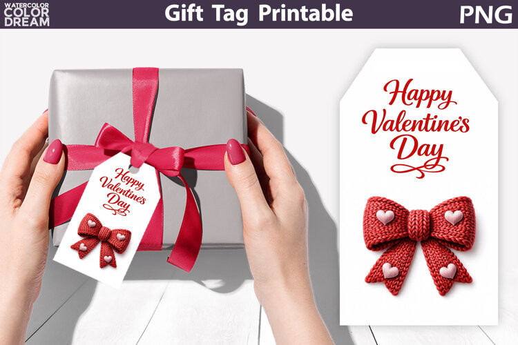 Valentine Gift Tag | Junk Journal Card example image 1