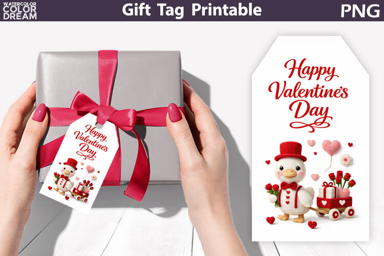 Valentine Gift Tag | Junk Journal Card example image 1