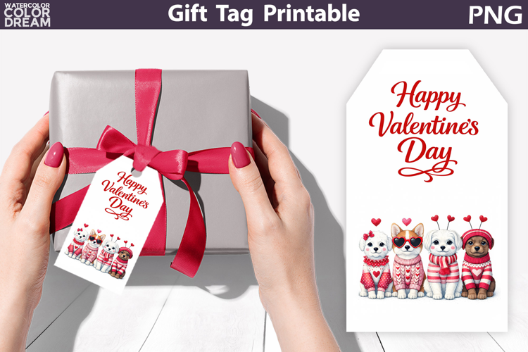 Happy Valentines Day Gift Tag | Junk Journal Card