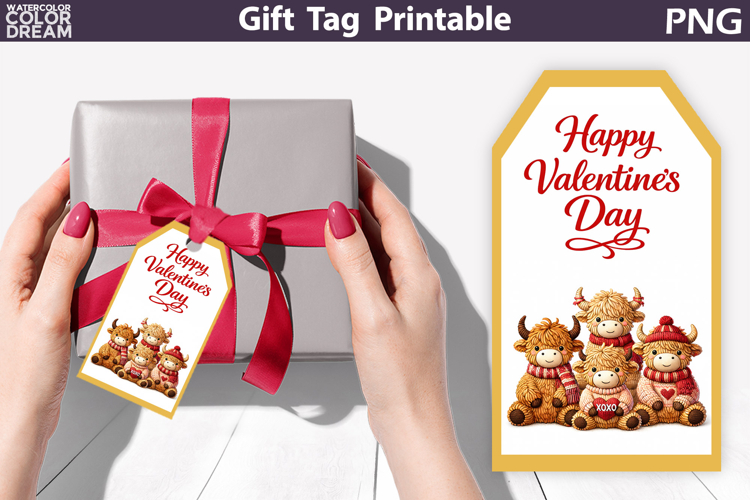 Happy Valentines Day Gift Tag | Junk Journal Card