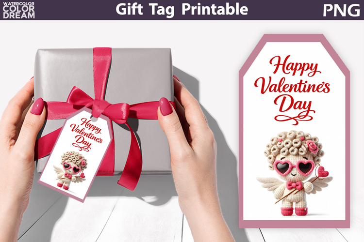 Happy Valentines Day Gift Tag | Junk Journal Card