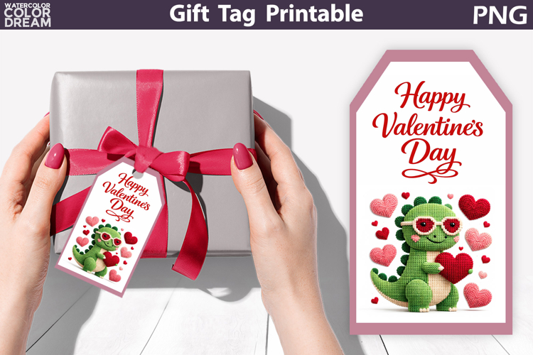 Happy Valentines Day Gift Tag | Junk Journal Card