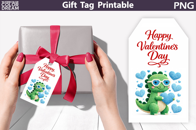 Happy Valentines Day Gift Tag | Junk Journal Card