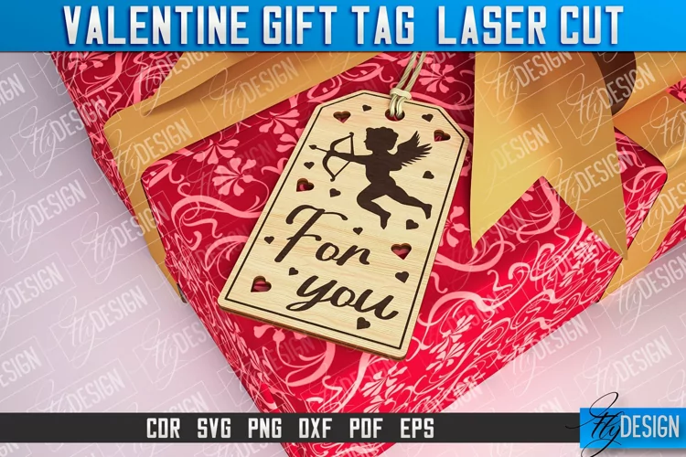 Valentines Gift Tag Laser Cut |Valentine's day Tag Laser Cut