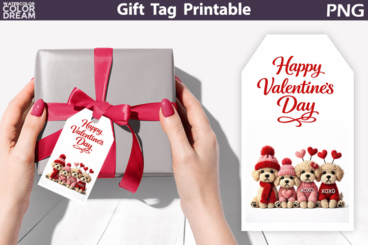 Happy Valentines Day Gift Tag | Junk Journal Card