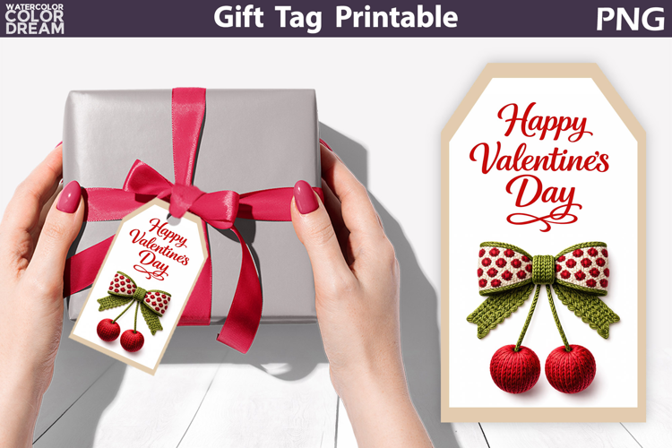 Happy Valentines Day Gift Tag | Junk Journal Card