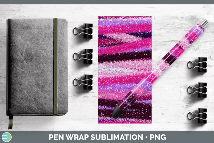 Valentine Glitter Pen Wrap Sublimation Pen Designs