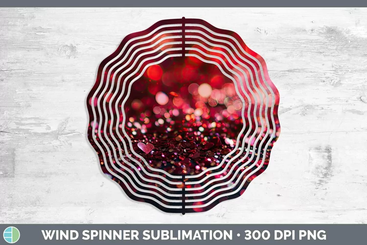 Valentine Glitter Wind Spinner Sublimation Spinner Designs