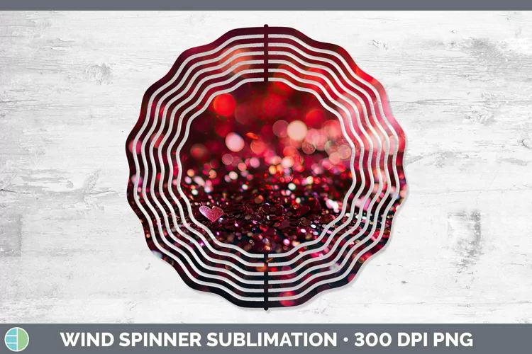 Valentine Glitter Wind Spinner Sublimation Spinner Designs