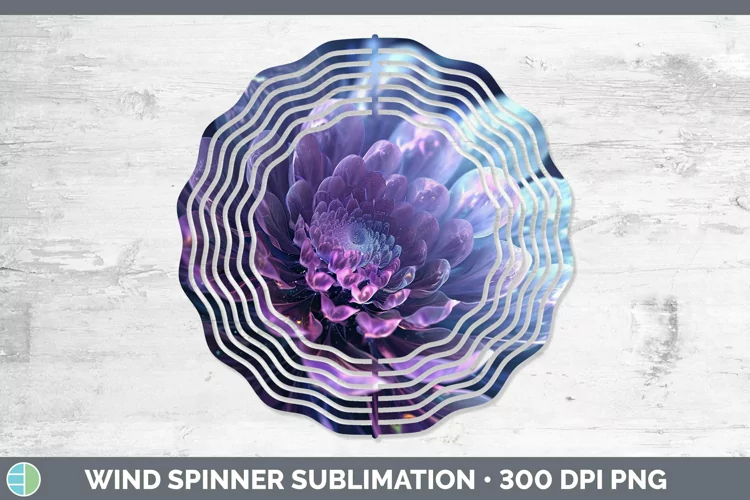 Valentine Glow Flowers Wind Spinner Sublimation Spinner Desi