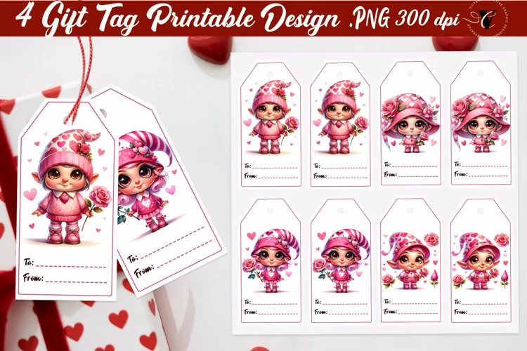 Valentines Gift Tags | Valentines Gnome