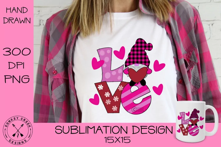 Love Gnome| Valentine's Day| Sublimation PNG Design
