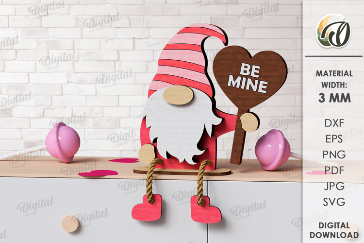 Valentine Gnome Clipart