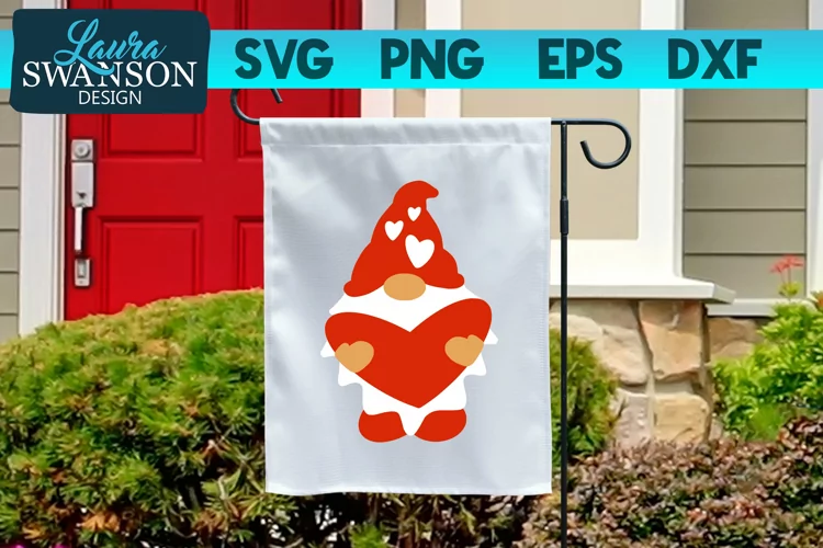 Valentine Gnome SVG | Love Cuttable Design