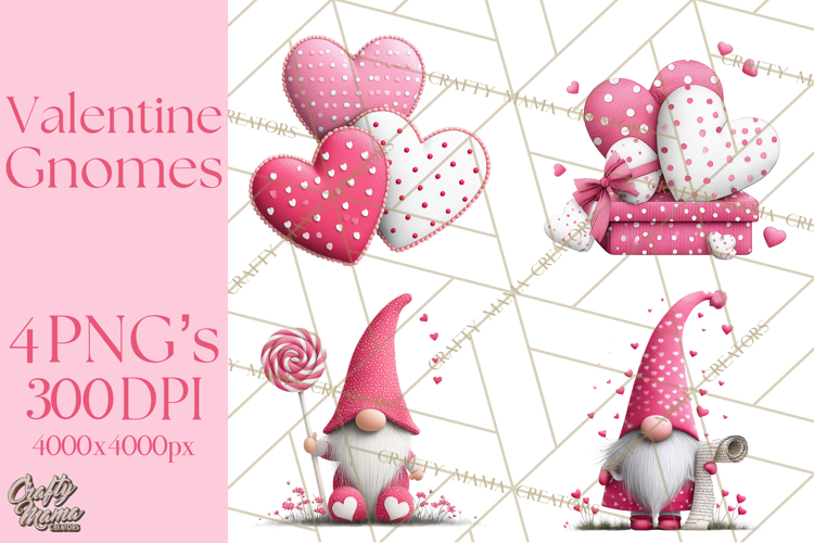 Valentine Gnome Clipart Watercolor Love Gnomes PNG