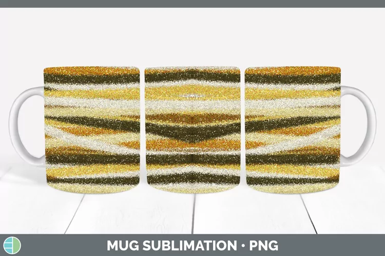 Valentine Gold Glitter Mug Wrap Sublimation Coffee Cup Desig