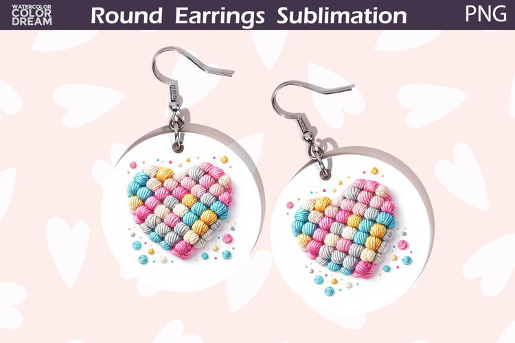 Heart Round Earrings | Valentine Round Earrings