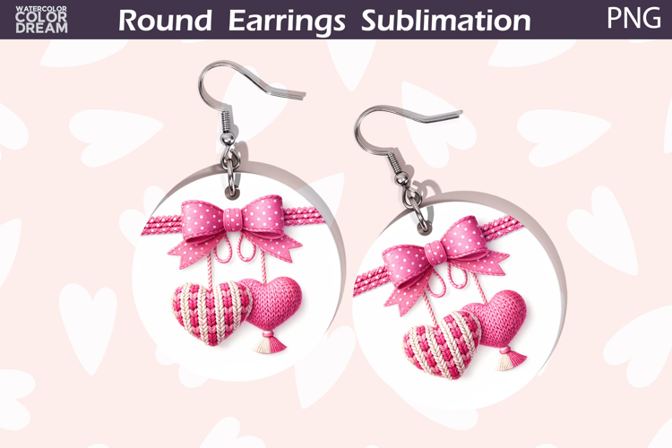 Heart Round Earrings | Valentine Round Earrings