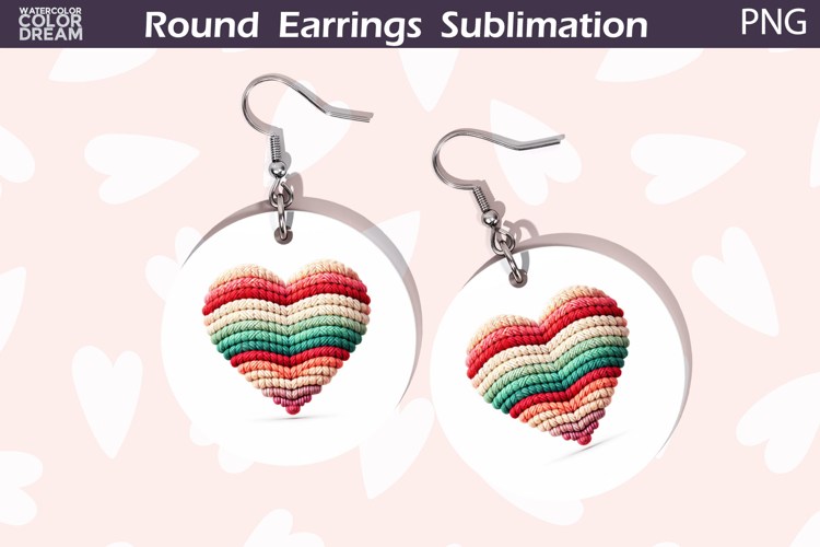 Heart Round Earrings | Valentine Round Earrings