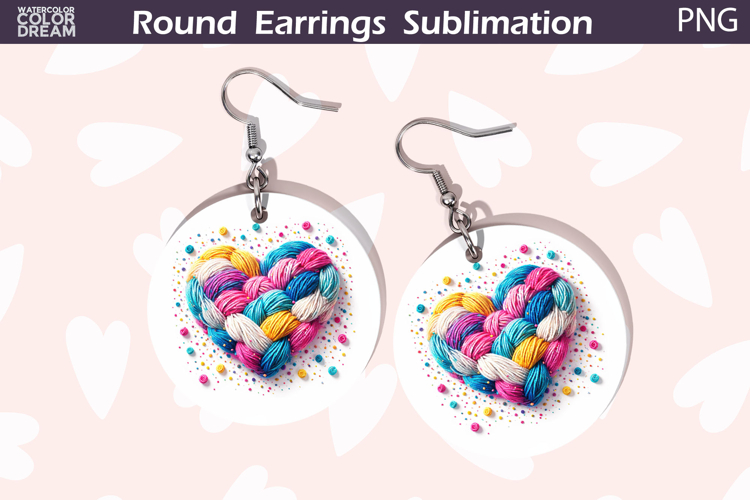 Heart Round Earrings | Valentine Round Earrings