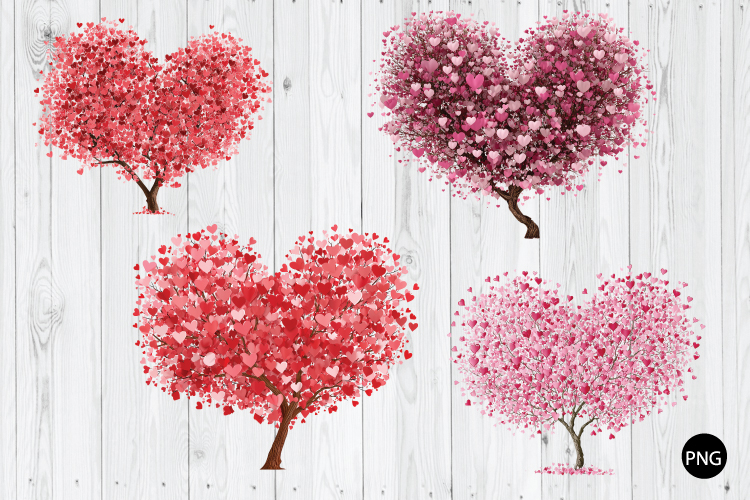 Valentine Heart Tree PNG, Love Plants PNG