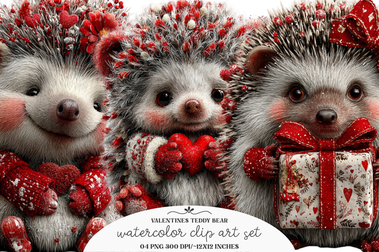 Valentine Hedgehog Clipart - Valentine Hedgehog PNG