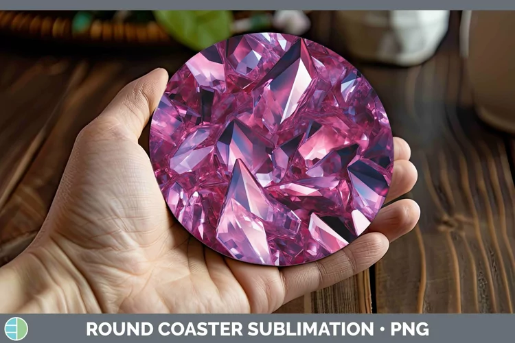 Valentine Holographic Round Coaster Sublimation Coaster Desi