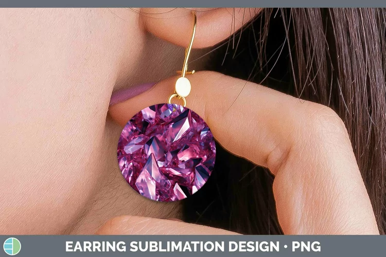 Valentine Holographic Round Earrings Sublimation Earrings De