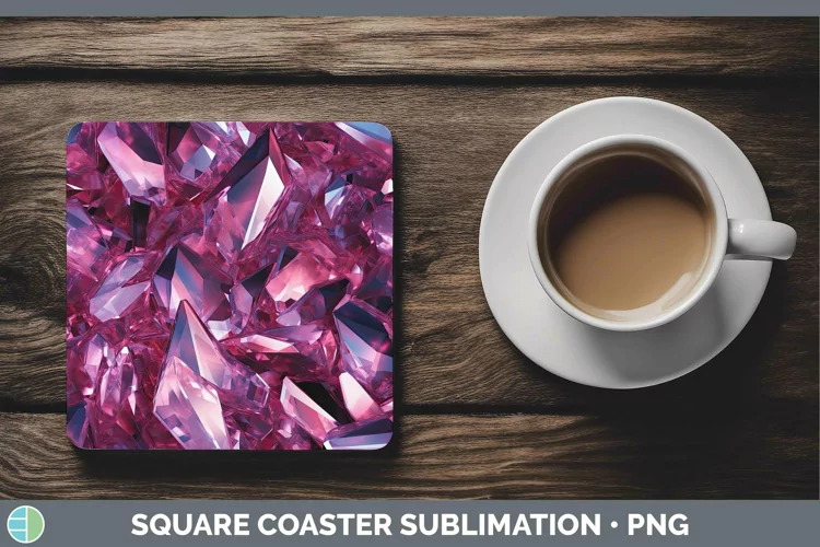 Valentine Holographic Square Coaster Sublimation Coaster Des
