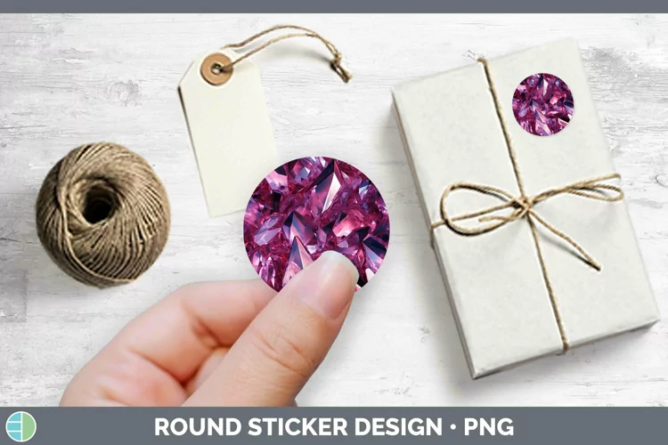 Valentine Holographic Stickers | Round Labels Designs