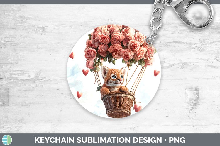 GorgeousValentine Hot Air Balloon Keychain design.