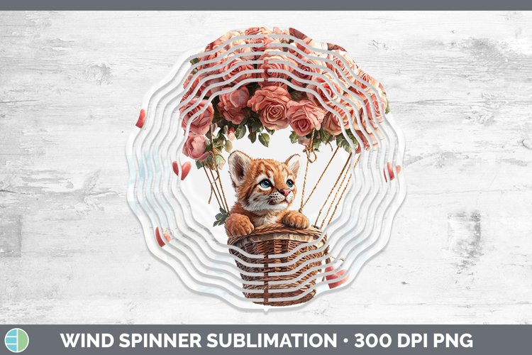 GorgeousValentine Hot Air Balloon Wind Spinner design.