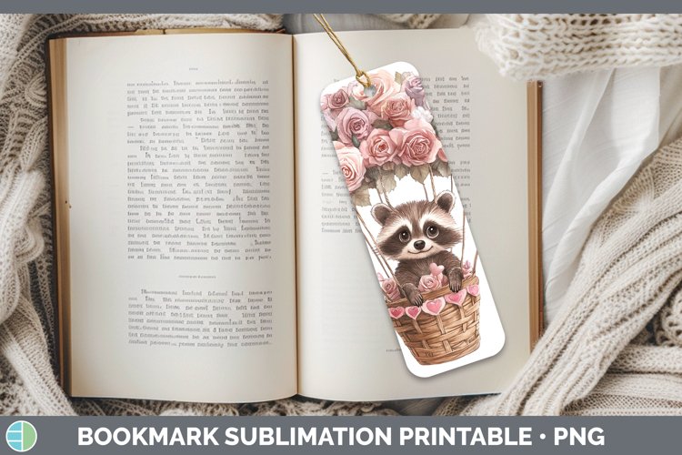 GorgeousValentine Hot Air Balloon Bookmark design.