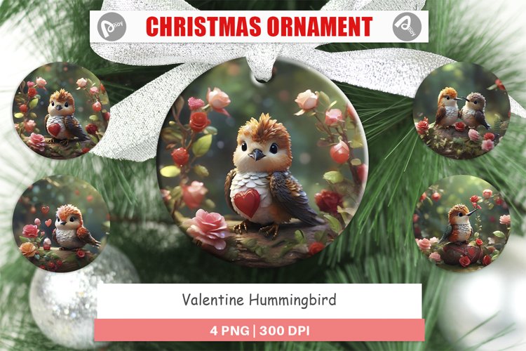 Christmas Ornaments Valentine Hummingbird