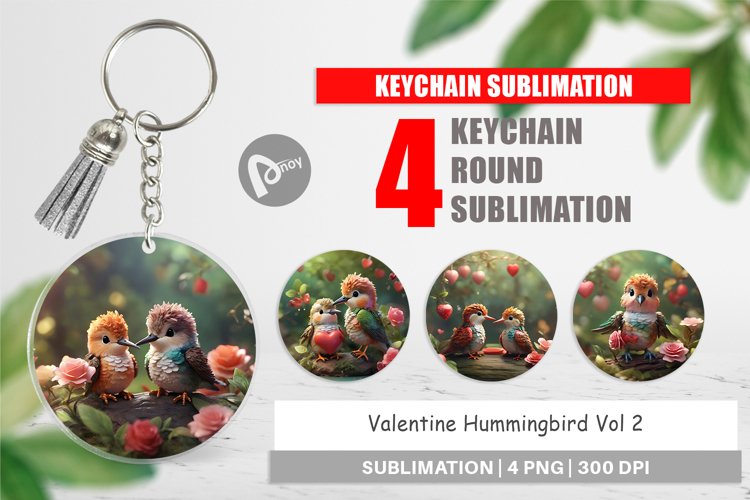 Keychain Valentine Hummingbird