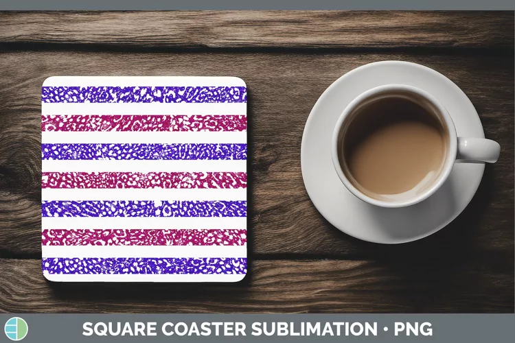 Valentine Jaguar Print Square Coaster Sublimation Coaster De