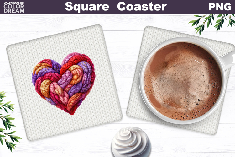 Valentine Square Coaster | Love Quote Sublimation