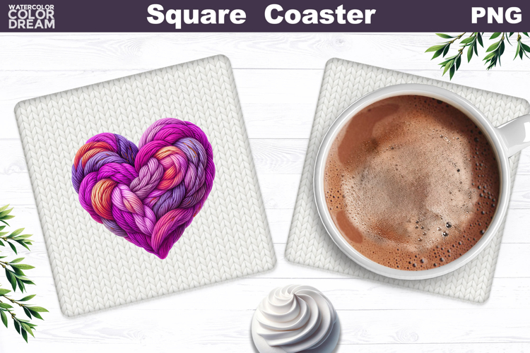 Valentine Square Coaster | Love Quote Sublimation