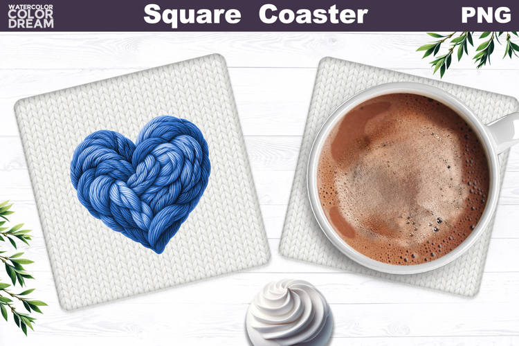 Valentine Square Coaster | Love Quote Sublimation