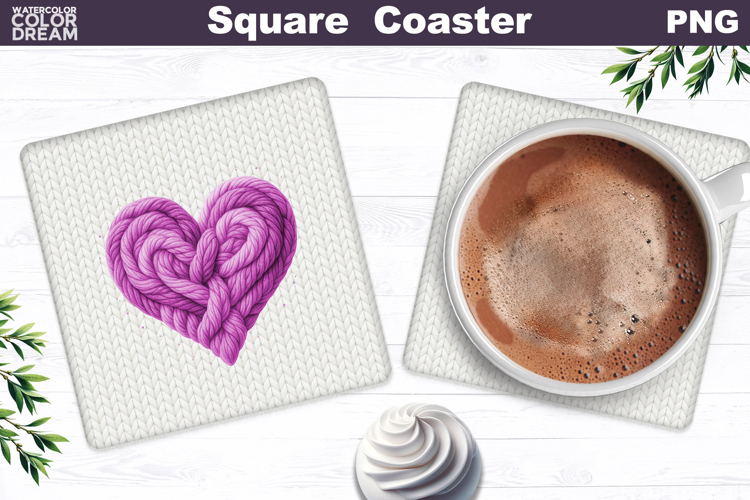 Valentine Square Coaster | Love Quote Sublimation