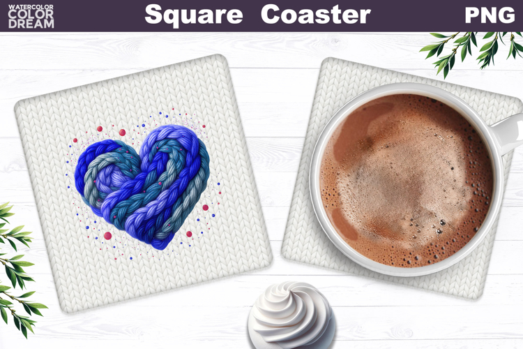 Valentine Square Coaster | Love Quote Sublimation