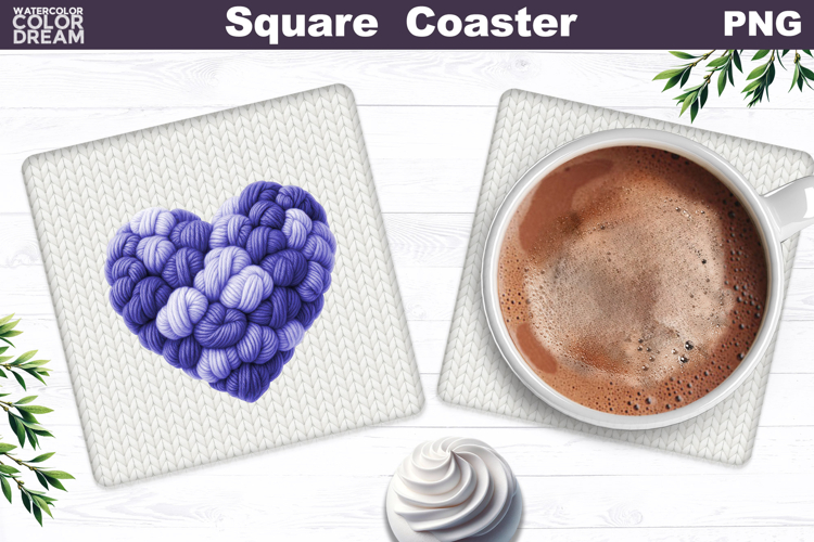 Valentine Square Coaster | Love Quote Sublimation