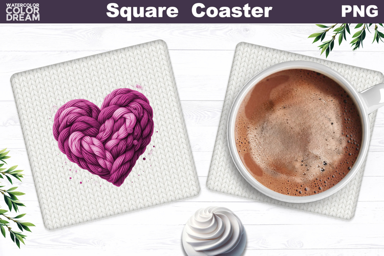 Valentine Square Coaster | Love Quote Sublimation